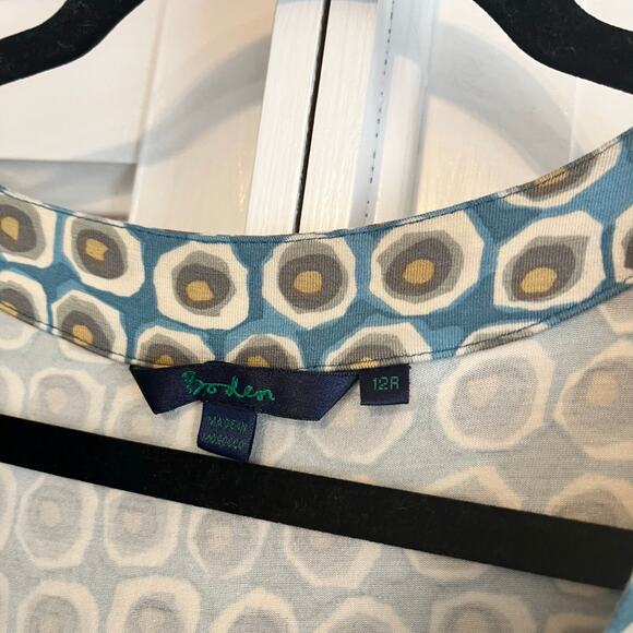 Boden Blue Wrap Style Dress Size 12R - Picture 6 of 8